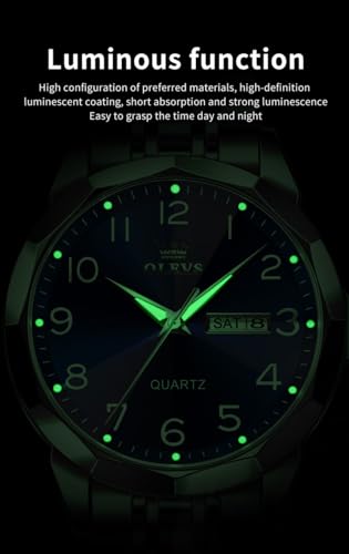 Stainless Steel Analog Quartz Date Luminous Wrist Watch H143070
