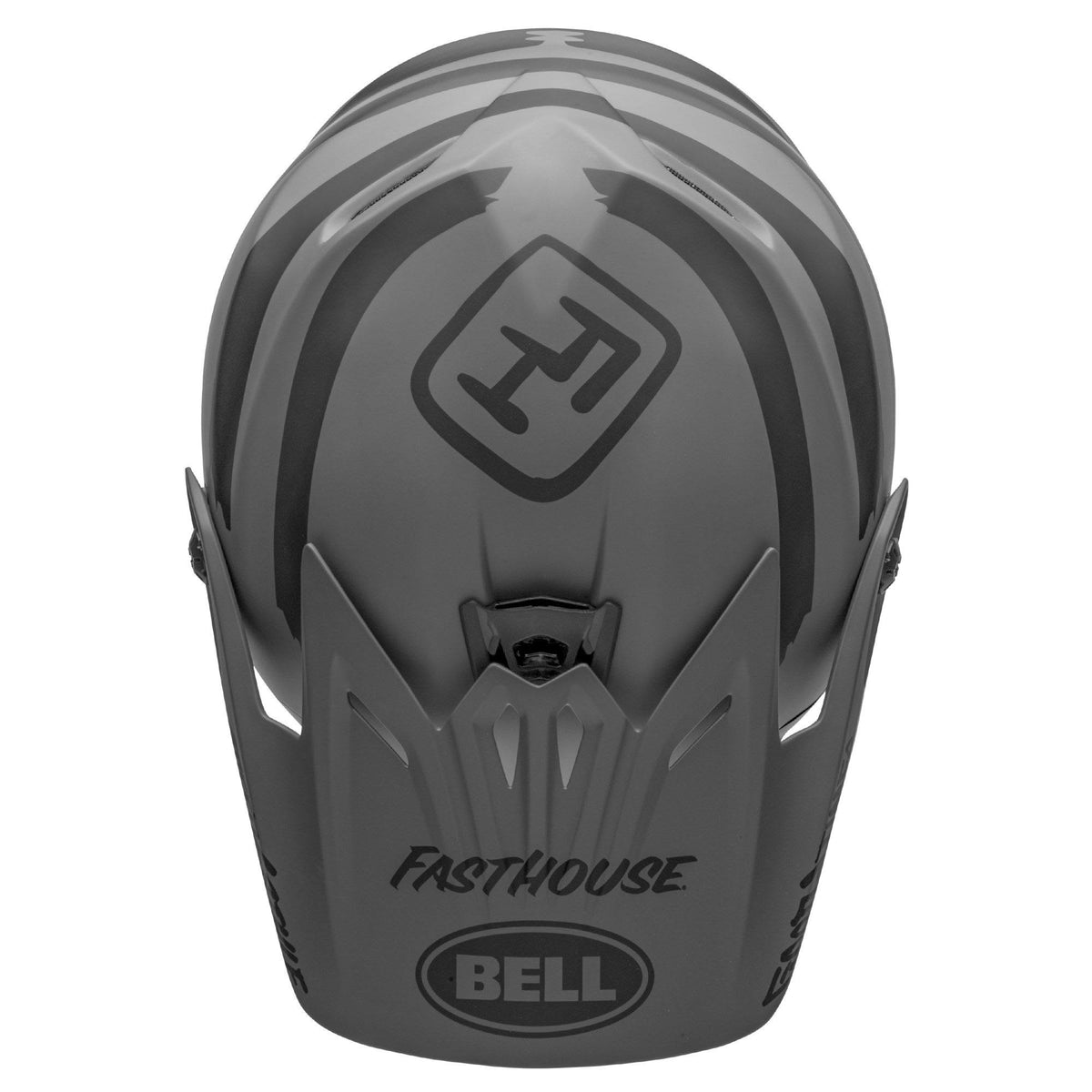 Matte Grey Black Full-9 Helmet Large W313