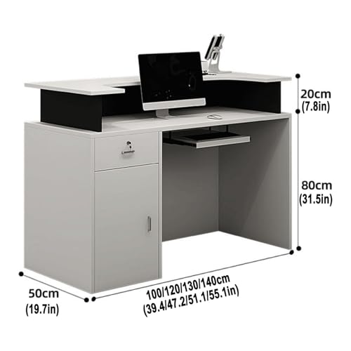 Lockable Wooden Reception Desk with Led Light R90539