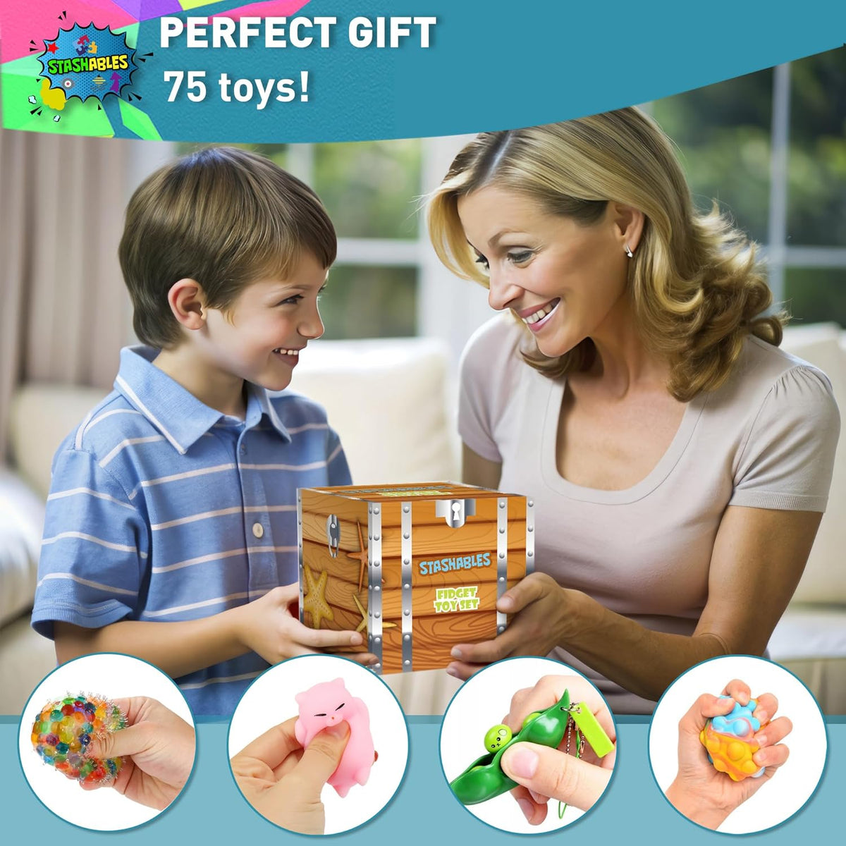 35pcs Fidget Toys Pack with Stress Balls and Fidget Cube K98119