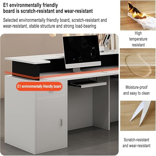 Lockable Wooden Reception Desk with Led Light R90539
