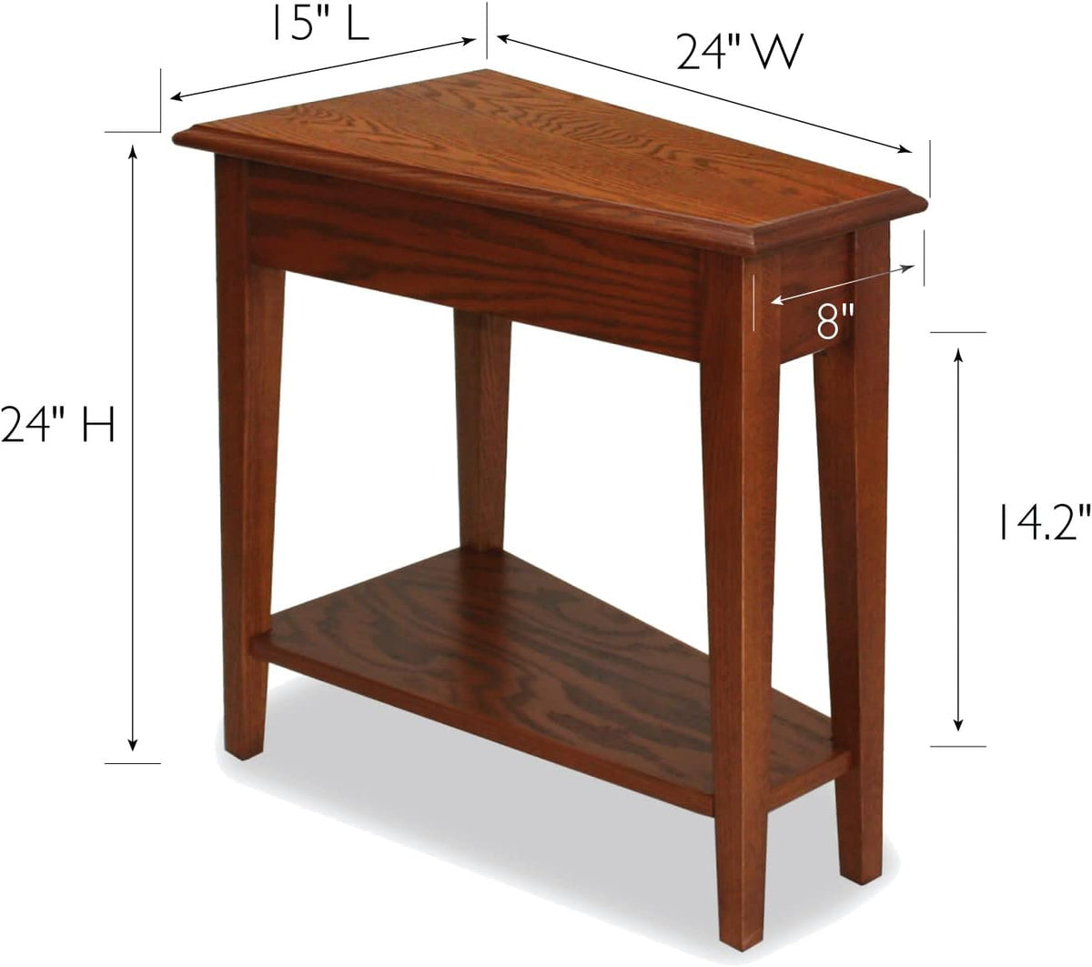 Solid Wood Medium Oak Side Table Z3769