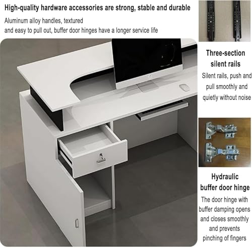 Lockable Wooden Reception Desk with Led Light R90539