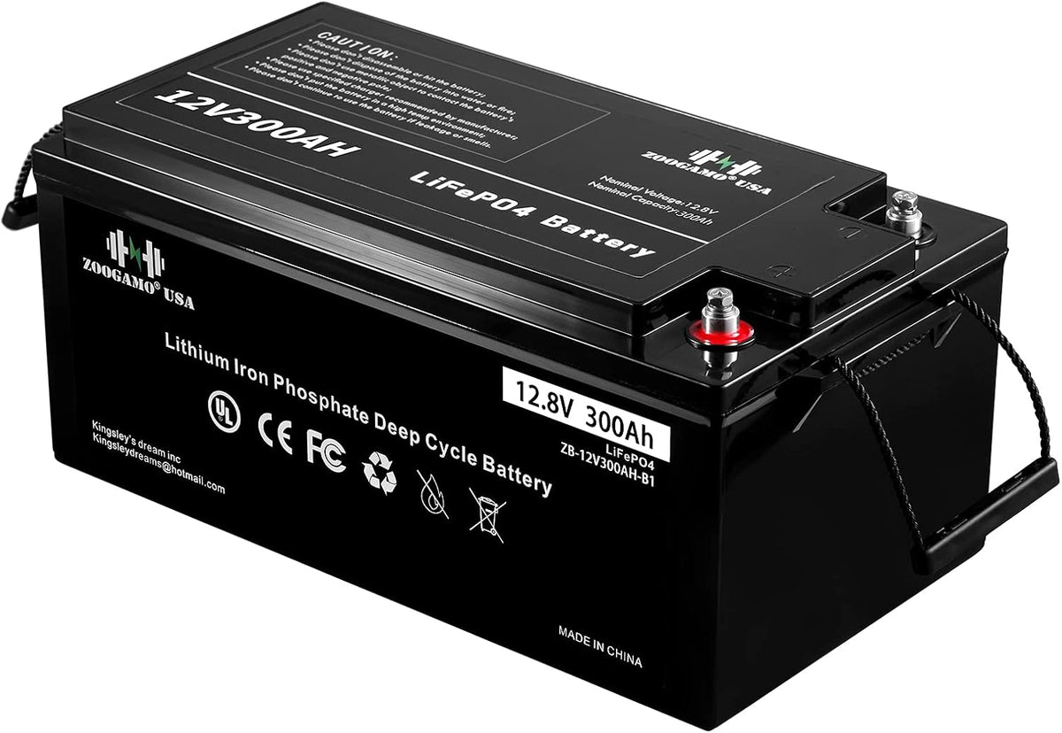 12V 300Ah Lithium LiFePO4 Deep Cycle Rechargeable Battery with Built-in BMS C9608