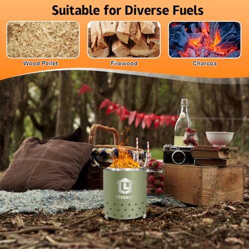 Stainless Steel Mini Tabletop Fire Pit with Stand and Travel Bag P851