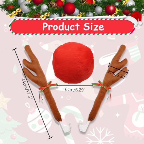 Reindeer Antlers & Nose Christmas Car Decorations M35013