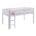 White Wood Loft Bunk Bed D55531