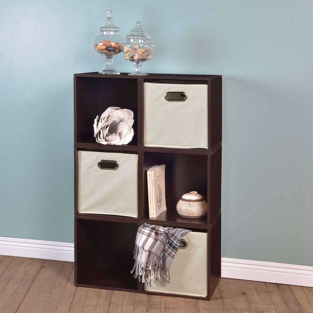 6 Cube Storage Set with 3 Canvas Bins Z96088