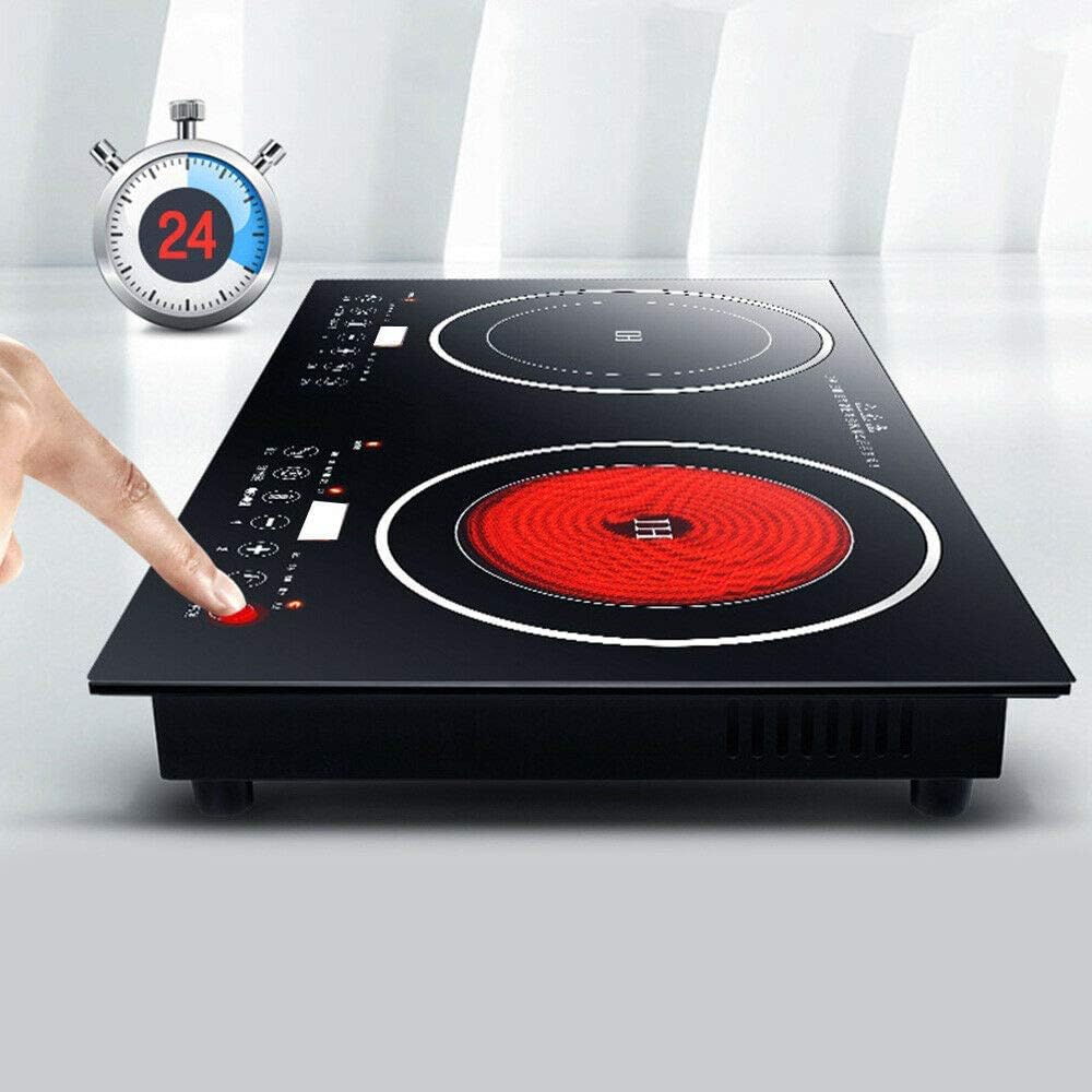 1200W Electric Dual Induction Cooktop Stainless Steel U89180