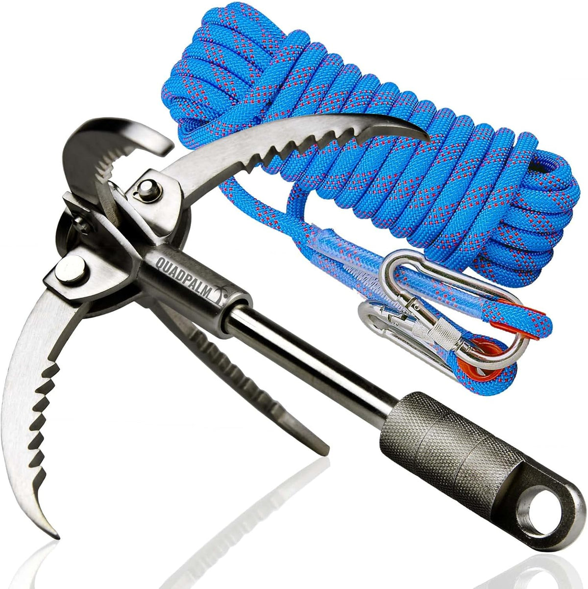 Grappling Hook and Rope 10M Heavy Duty Folding Claws A36029