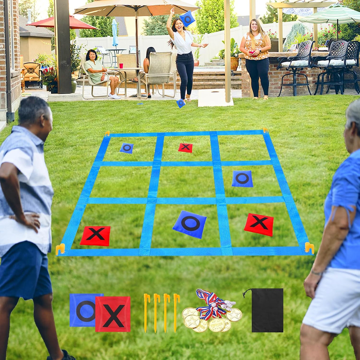 Outdoor Giant Tic Tac Toe Bean Bag Toss Game L4903