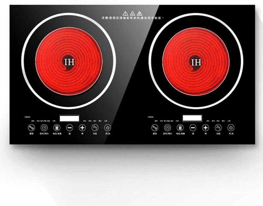1200W Electric Dual Induction Cooktop Stainless Steel U89180