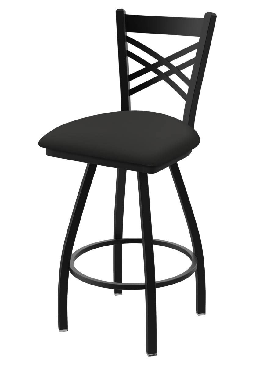 Swivel Bar Stool with Black Wrinkle Finish E374009