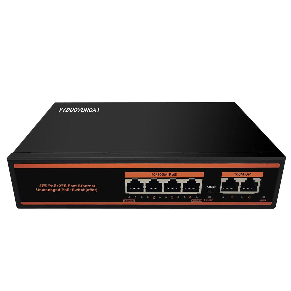 10 Port Gigabit PoE Switch 8 Port PoE+ 2 Uplink 150W Metal Fanless Unmanaged I25292