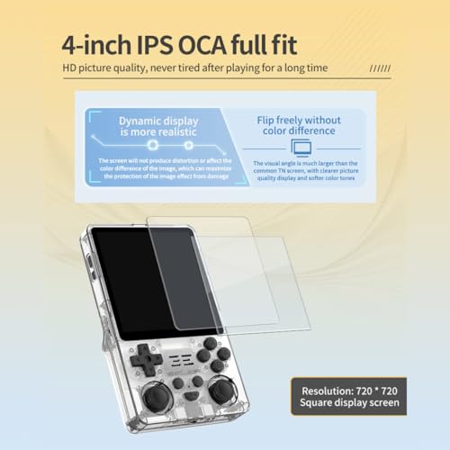 Transparent Black 4 Inch Handheld Retro Game Console D5850