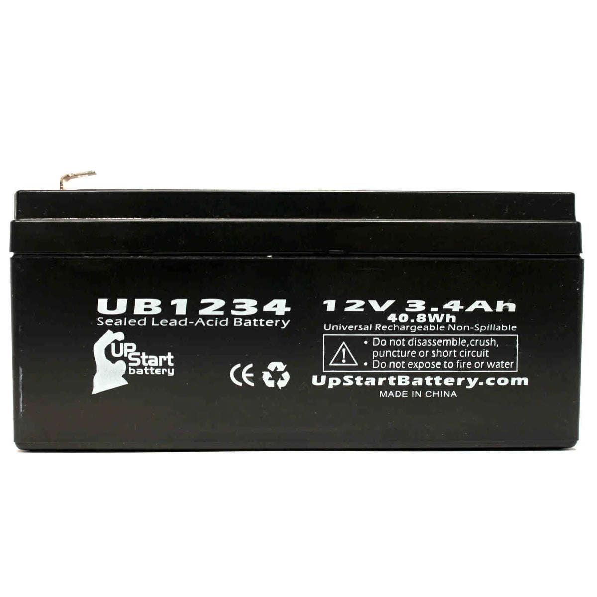 2 Pack Sealed Lead Acid Battery 12V 3.4Ah O393