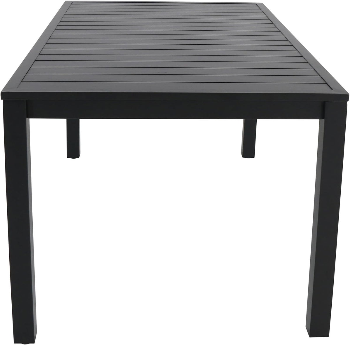 7-Piece Gray White Sling Chairs and Dining Table Outdoor Furniture A5622