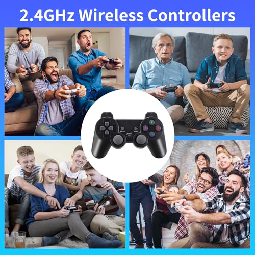 Wireless Retro Game Console Stick with 2.4G Wireless Controllers, 64GB D6554