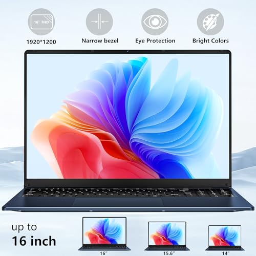 16 Inch Windows 11 Pro Gaming Laptop, 16GB RAM 1TB SSD, N150 Processor, Backlit Keyboard Z527397