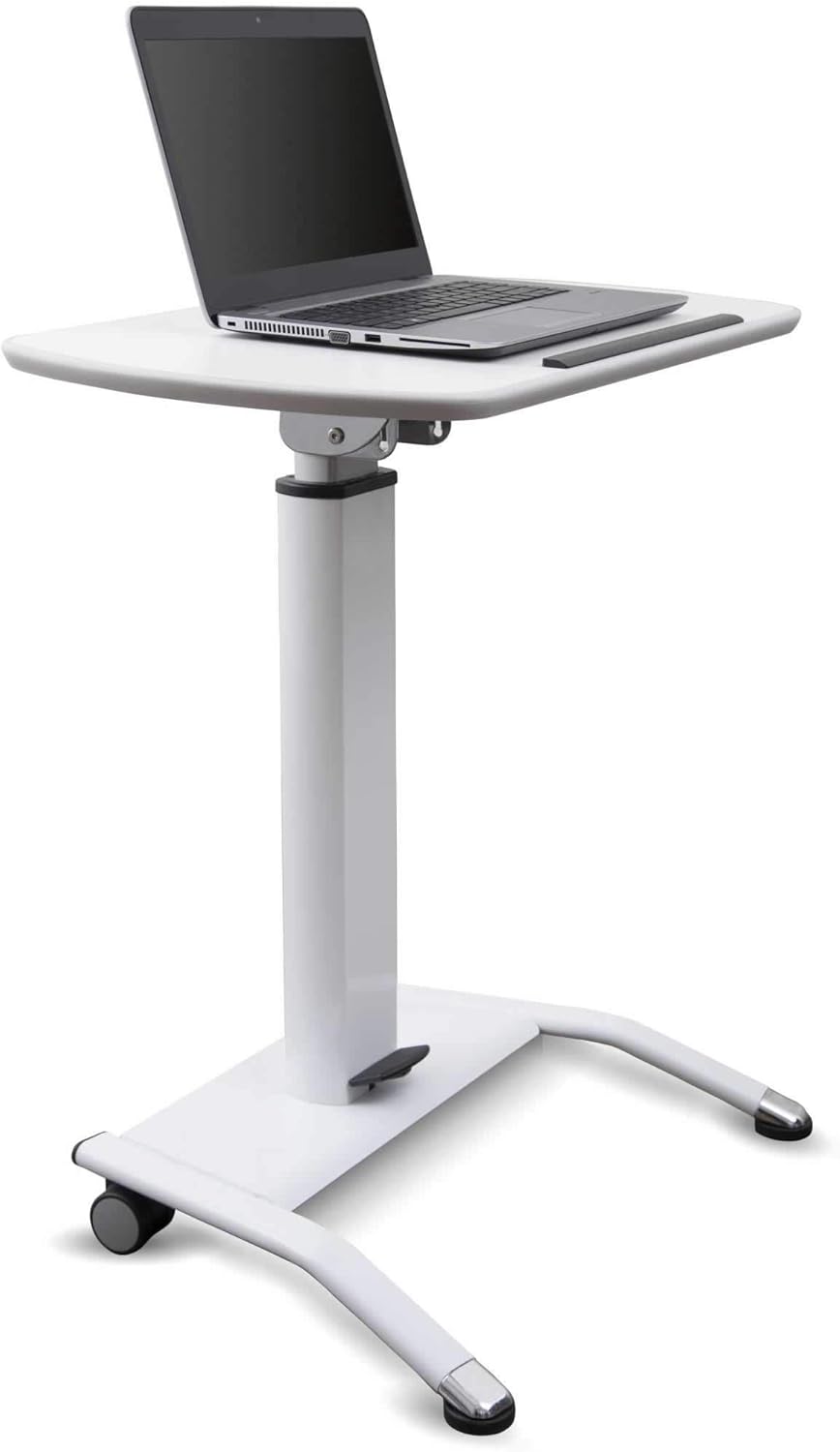 White Pneumatic Adjustable-Height Lectern V185