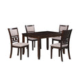 48" 5-Piece Rectangular Wood Dining Set with 4 Chairs K8184