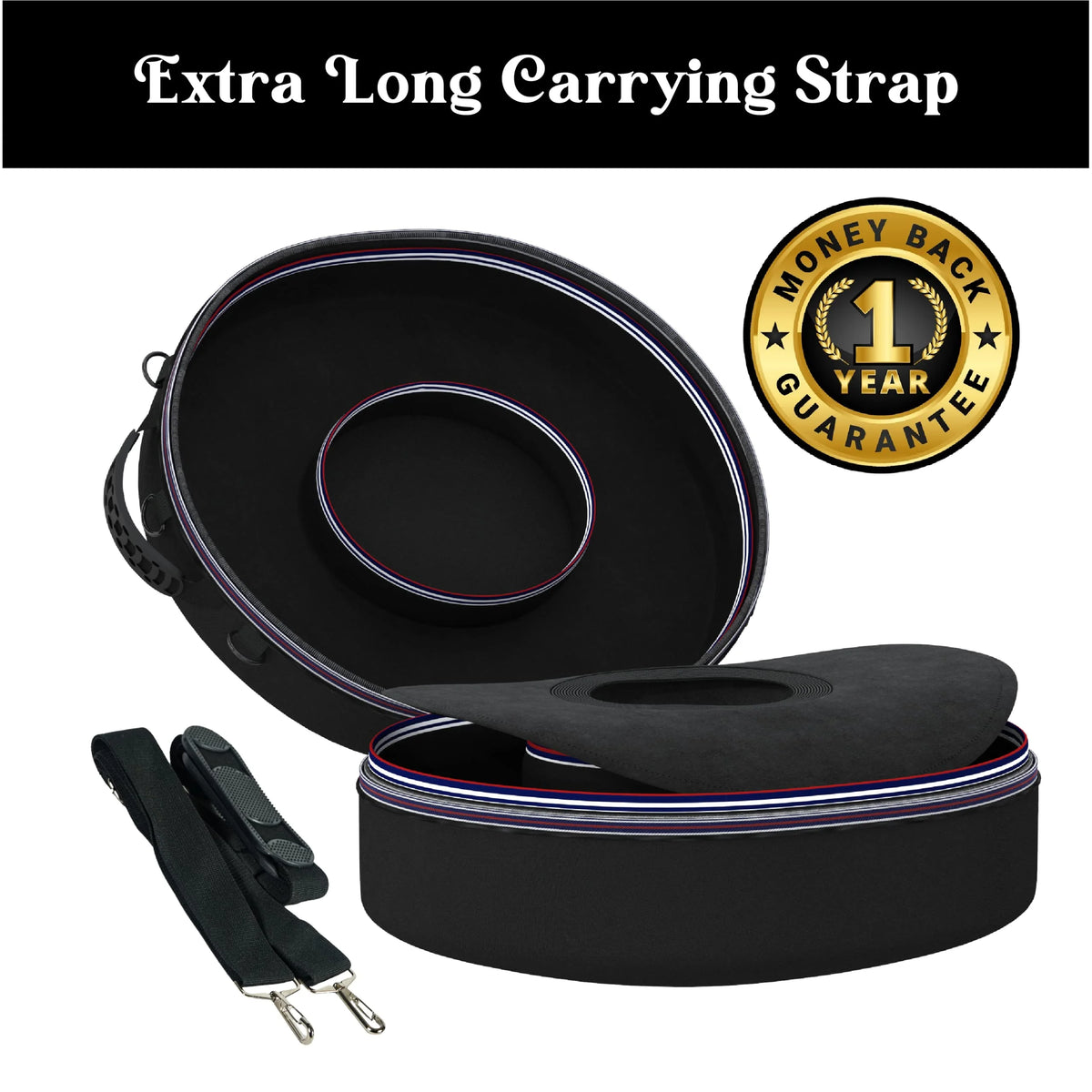 Cowboy Hat Travel Box Large Wide Brim Fedora Case Universal Size Hat Carrier M194