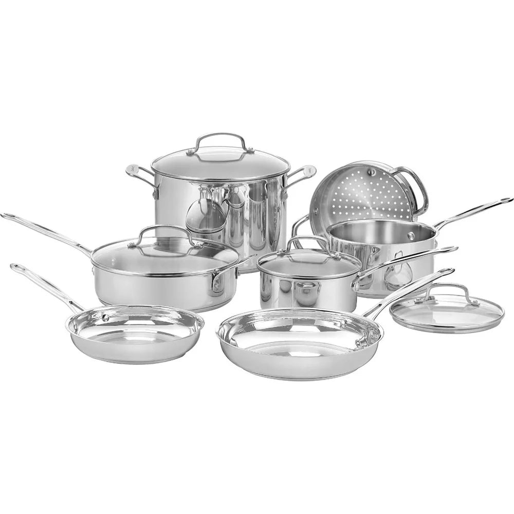 11-Piece Stainless Cookware Set with 12 Piece Cutlery Set R689728