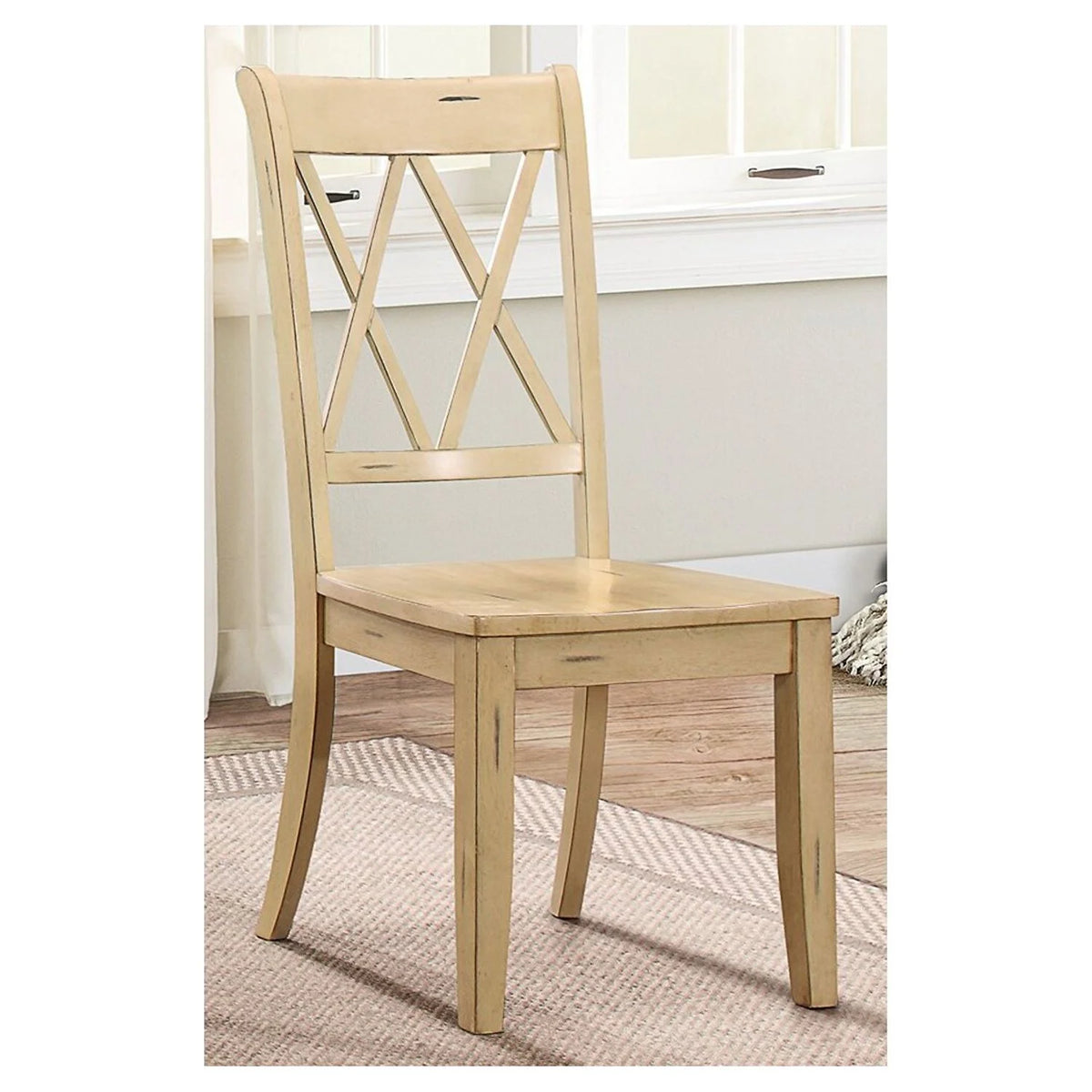 Pine Veneer Side Chair Set of 2 I8455