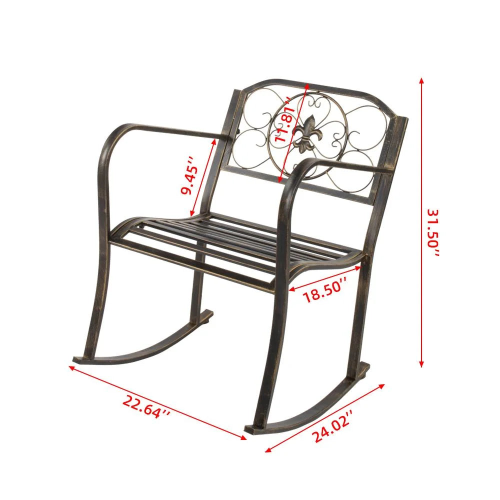 Metal Manual Rocking Chair U865