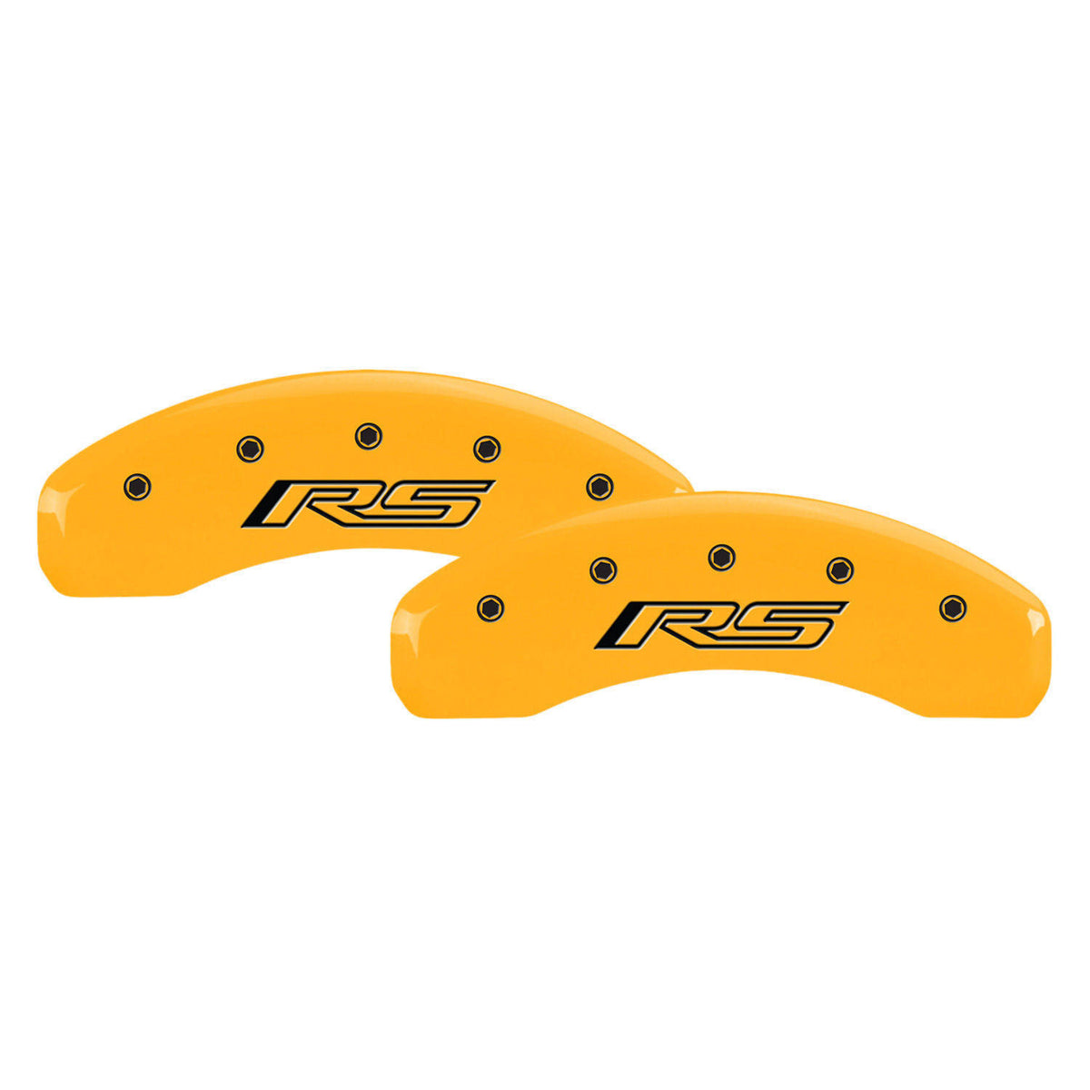 4 Caliper Covers Yellow Finish Black L78409