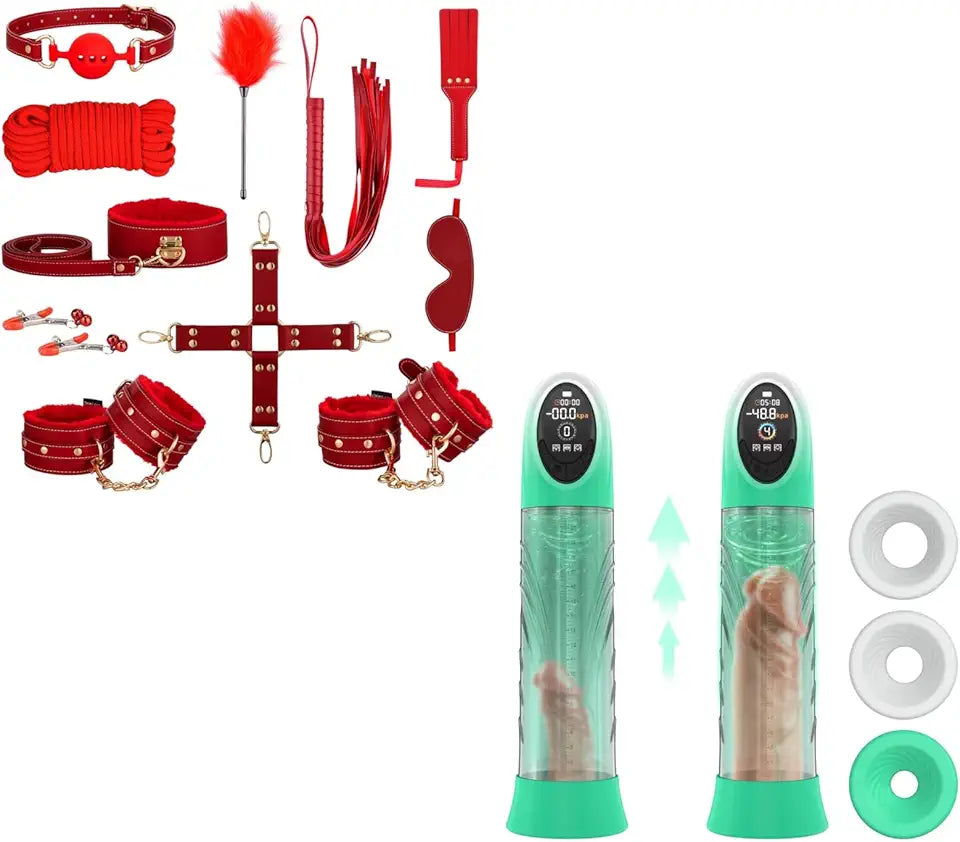 11 Pc Bondage Set and Electric Penis Pump U349
