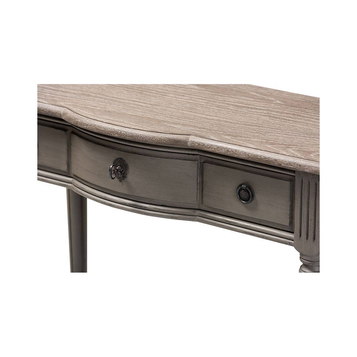 Gray 1-Drawer Wood Console Table I669