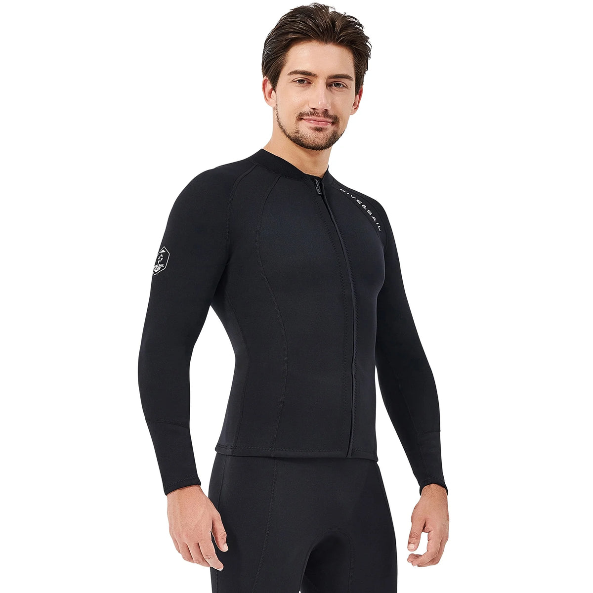 2mm Neoprene Front Zipper Wetsuits Jacket Long Sleeves Y832