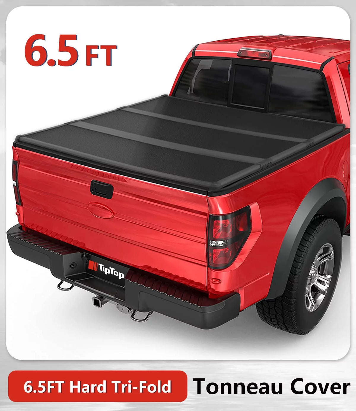 Tri-Fold Hard Tonneau Cover Truck Bed FRP 6.5ft R5181