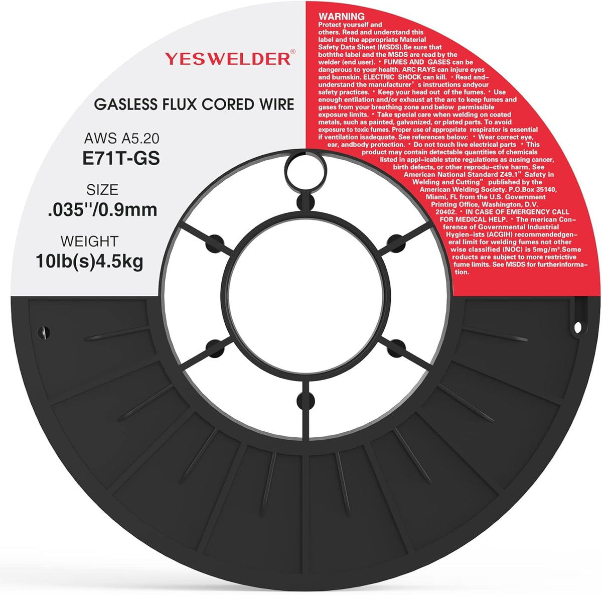 Flux Core Mig Wire, Mild Steel, .035 Diameter, 10-Pound Spool Pack of 2 P347