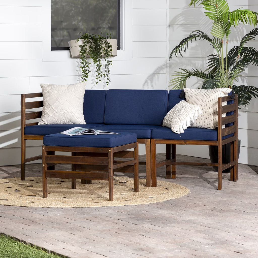 Navy 4 Piece Modular Patio Sectional V679