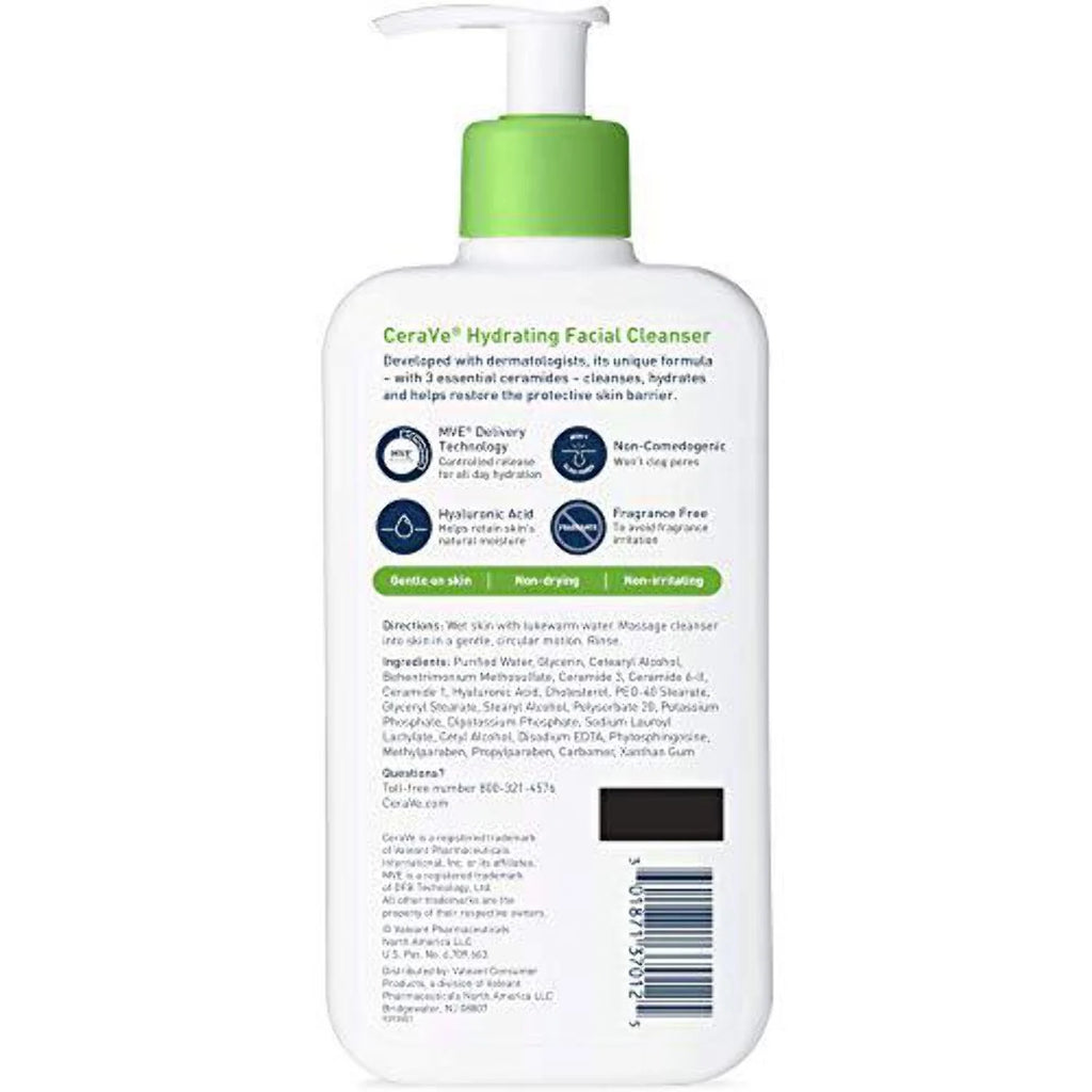 Hydrating Facial Cleanser, Normal To Dry, 12 Ounces, Pack of 3 Y618