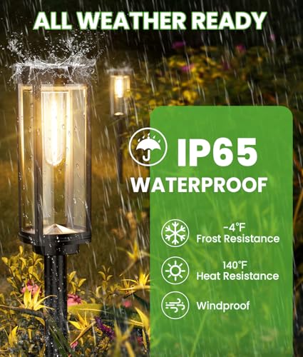 8 Pack Solar Powered Waterproof Outdoor Pathway Lights N9302