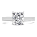 14K White Gold Diamond Solitaire Engagement Ring N260