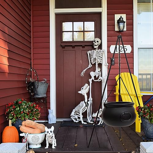 Large Witches Cauldron on Tripod with LED Light Candy Bowl E4761
