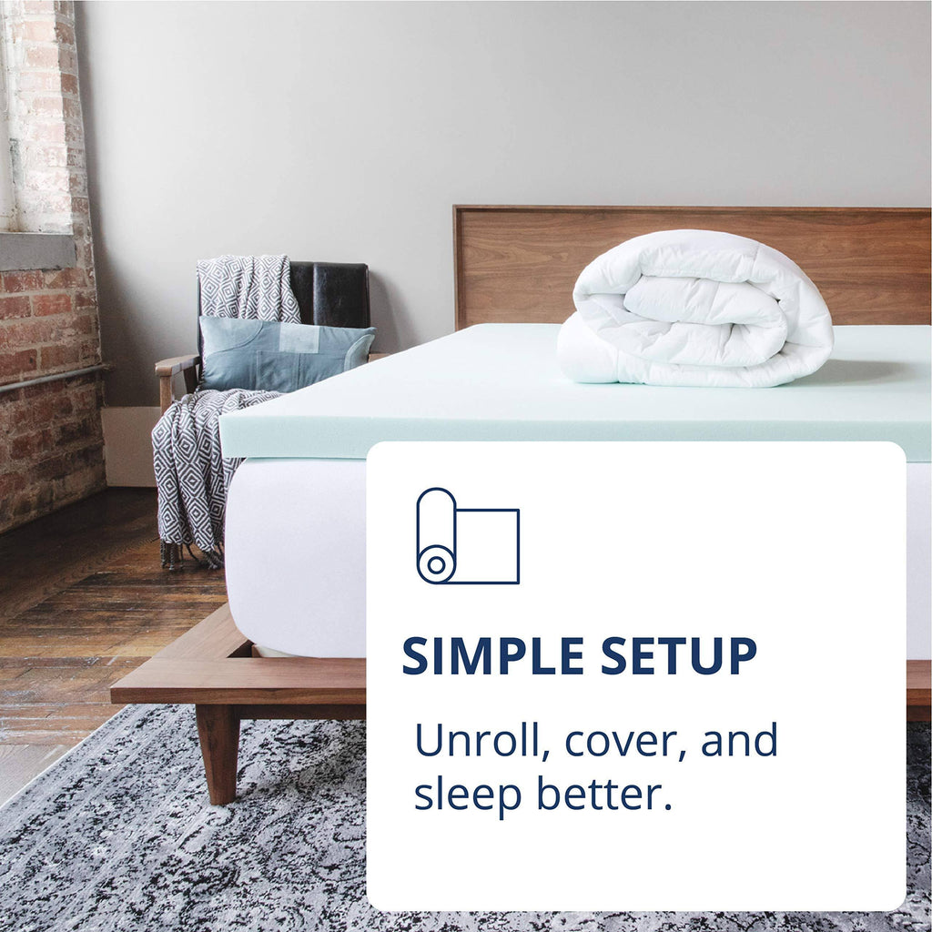 Cal King Gel Memory Foam Mattress Topper Z53603