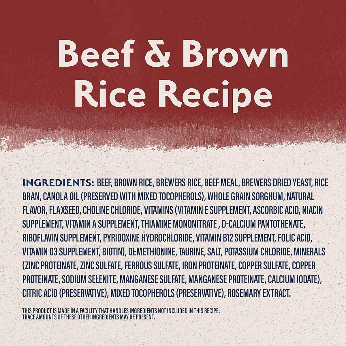 Beef & Brown Rice Dry Dog Food I930