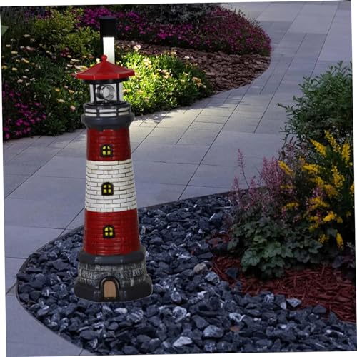 Solar Lighthouse Decorative LED Rotating Lamp J824185