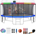 16FT Outdoor Recreational Trampoline with Basketball Hoop R179