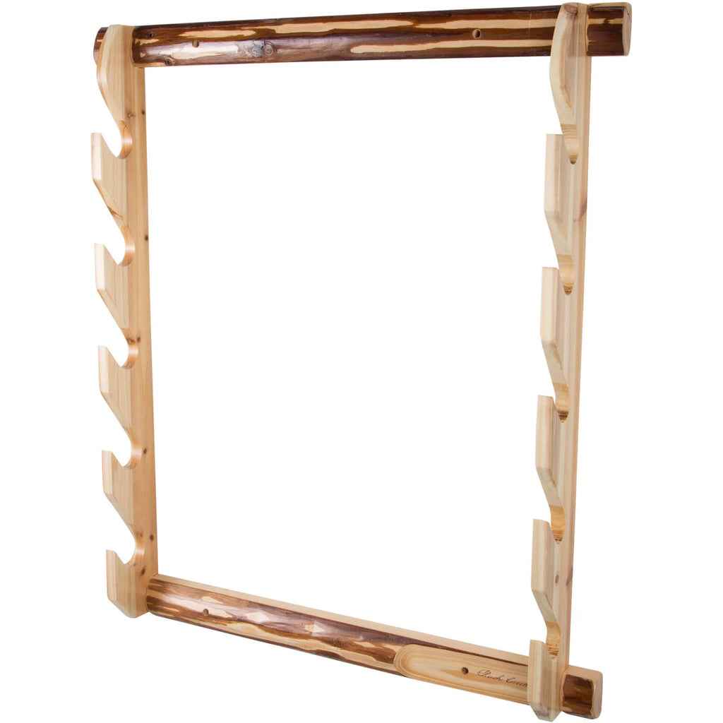 Indoor 5 Rifle or Shotgun Pine Wall Storage Display Rack J74585