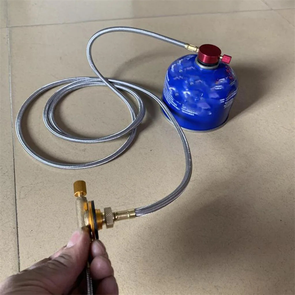 Camping Gas Refill Adapter with Burner Connector Hose C90007