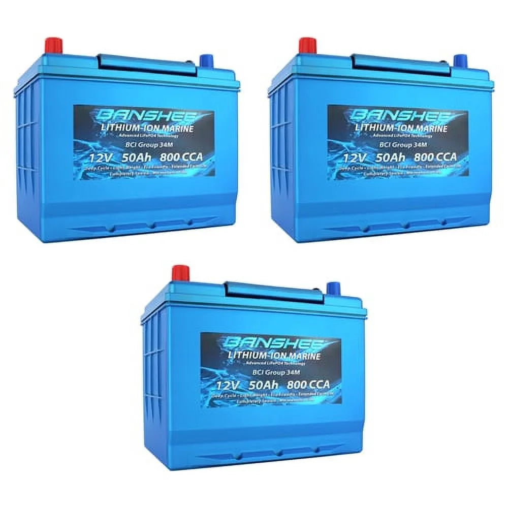 36V Lithium Deep Cycle Marine Battery Group 34 3 Pack Q36281