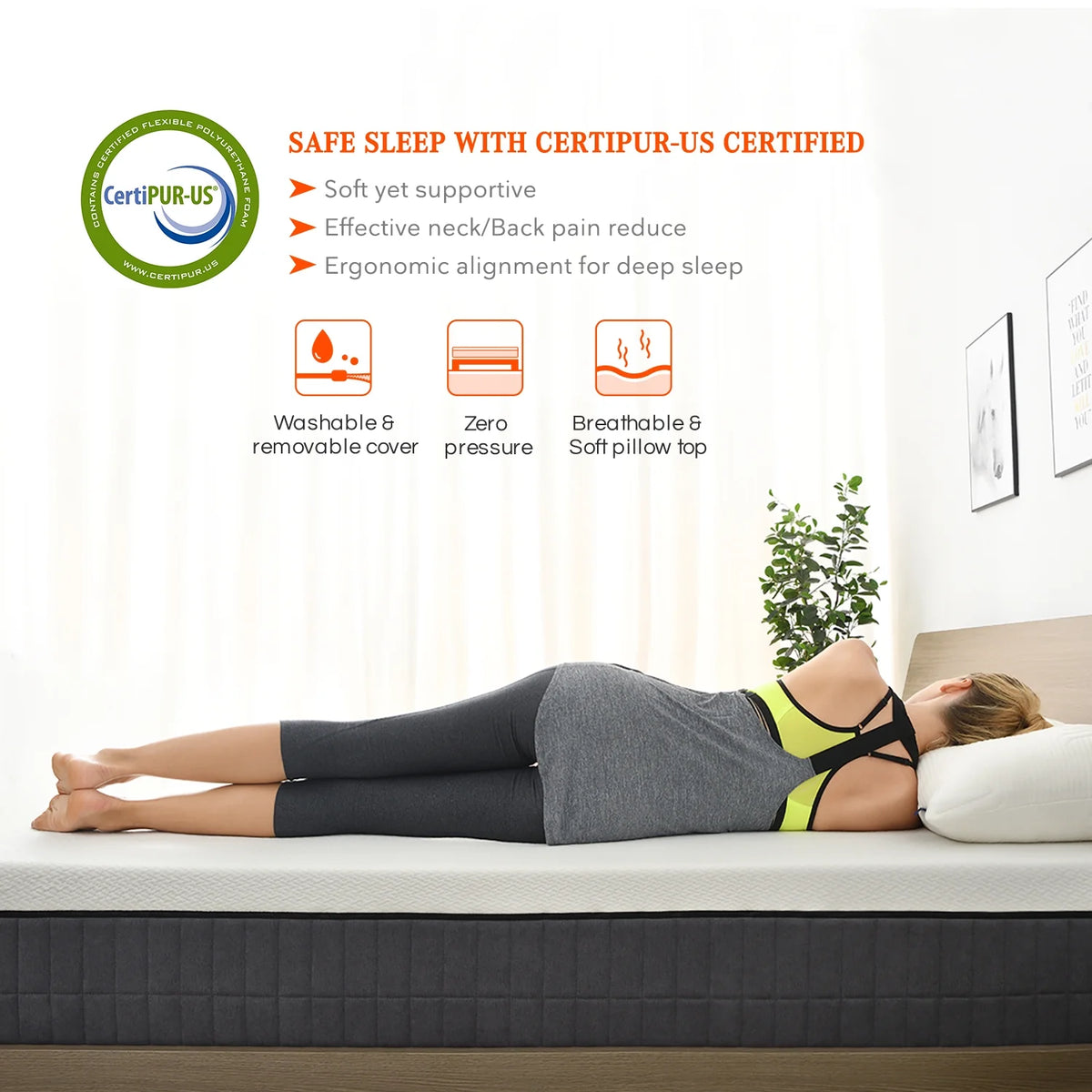 12 inch Gel Memory Foam Mattress A7655