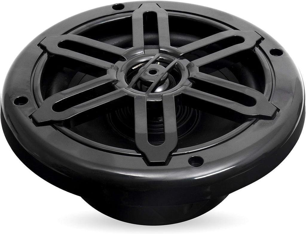 Four 1000 Watt Peak 6.5-inch 2-Way Marine Speakers with Bluetooth Amplifier B66720