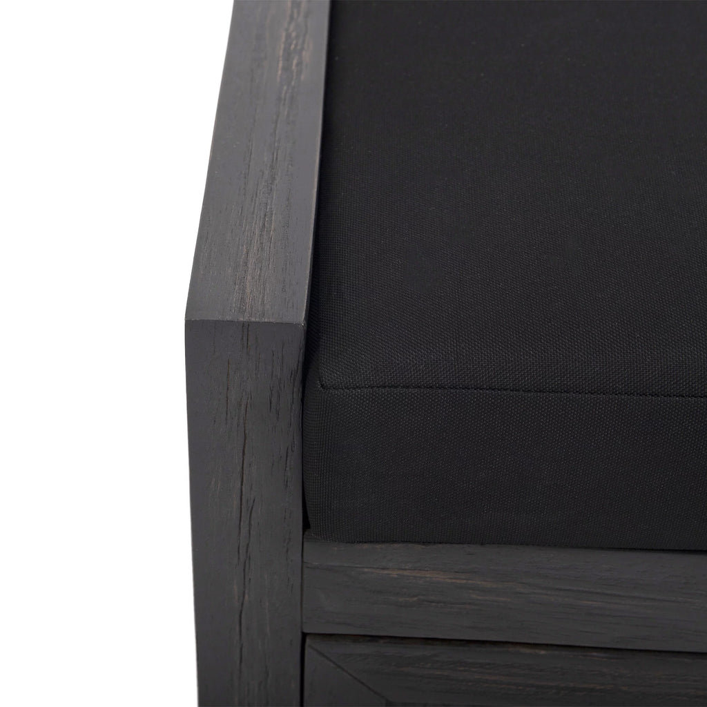 Acacia Wood Storage Bench with Cushion C85504